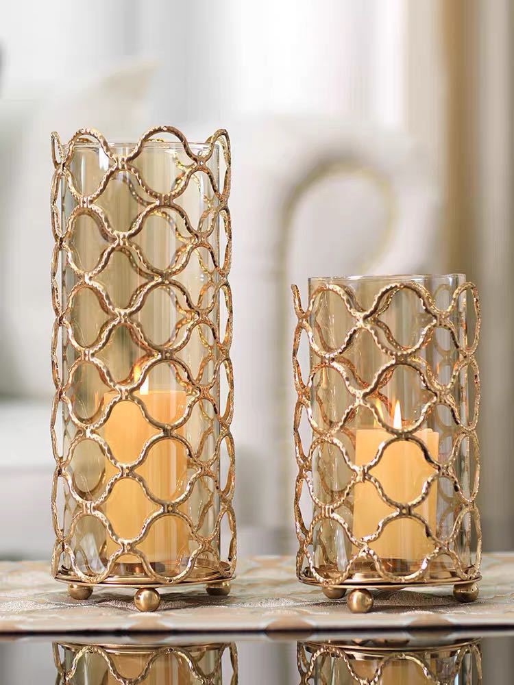 Golden Glass Flower Vase