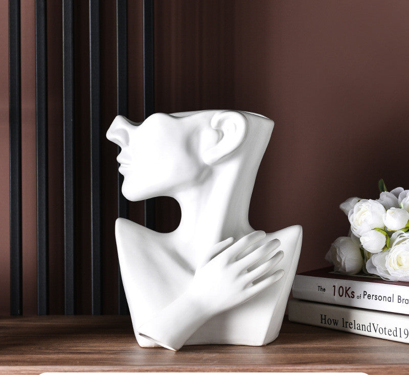 Maison's Abstract Face Flower Vase