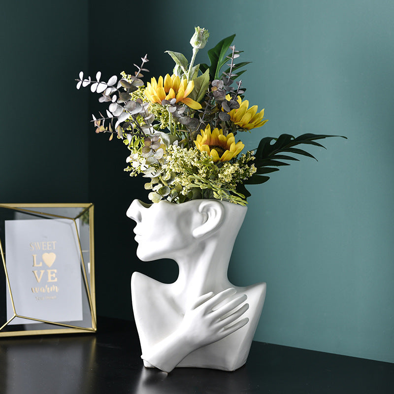 Maison's Abstract Face Flower Vase