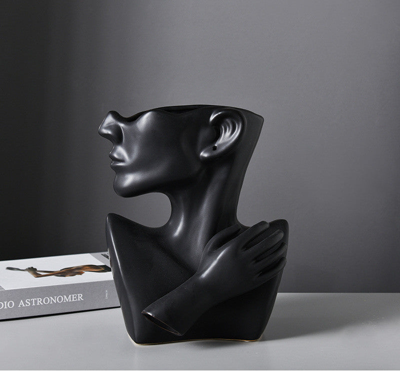Maison's Abstract Face Flower Vase