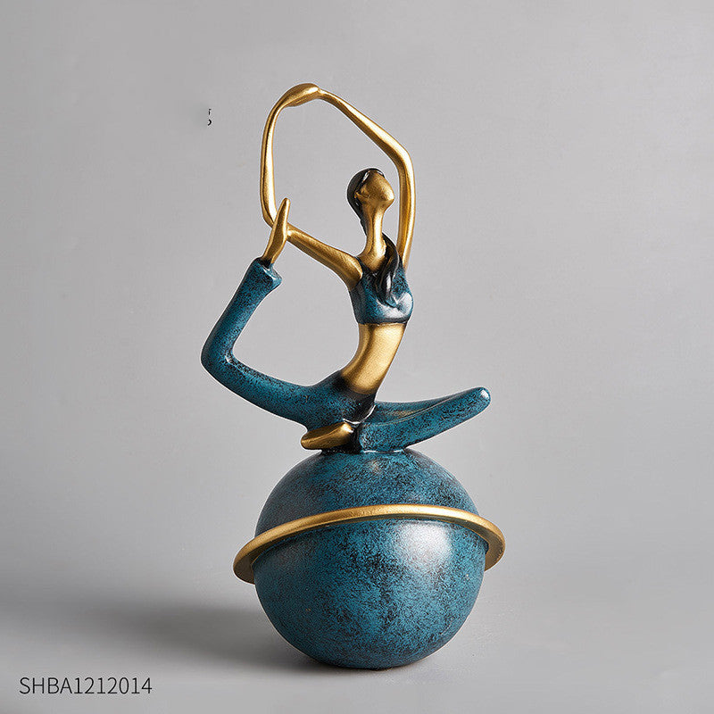Maison's Modern Ceramic Yoga Girl Figurine