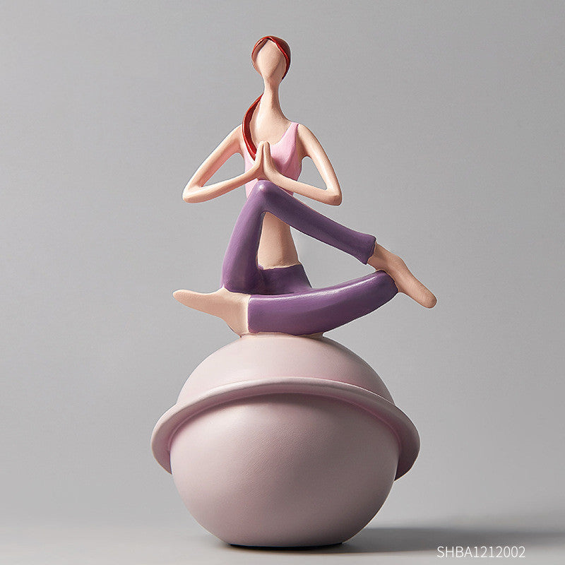 Maison's Modern Ceramic Yoga Girl Figurine