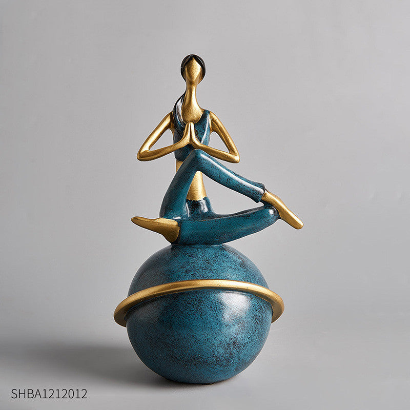 Maison's Modern Ceramic Yoga Girl Figurine