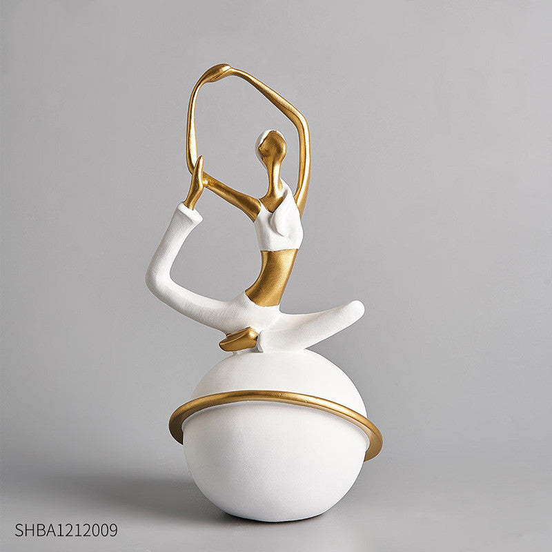 Maison's Modern Ceramic Yoga Girl Figurine