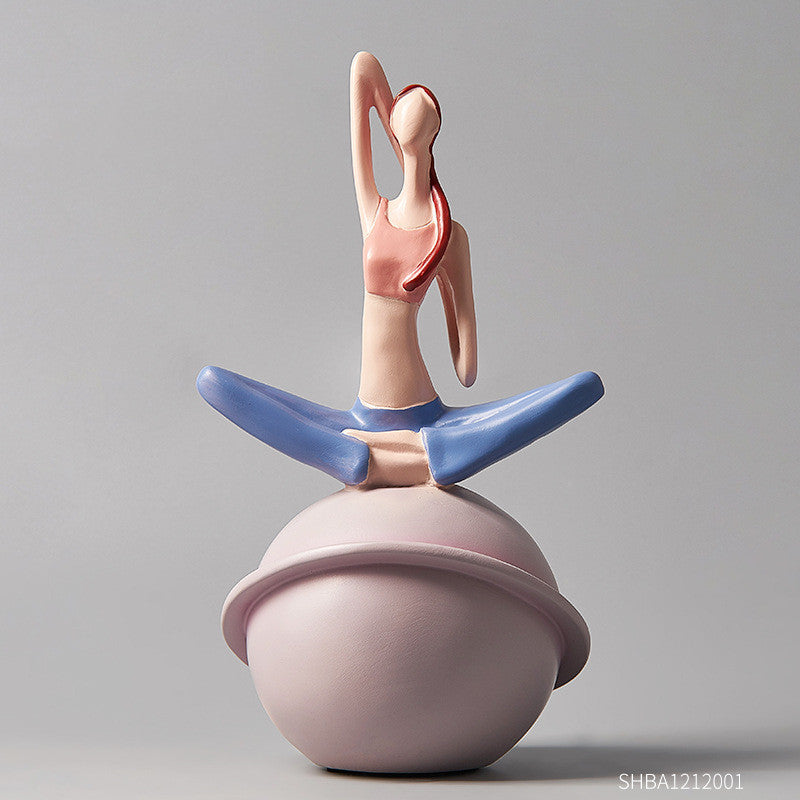 Maison's Modern Ceramic Yoga Girl Figurine