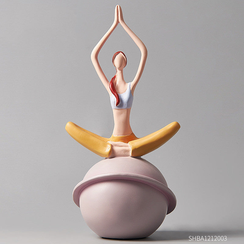 Maison's Modern Ceramic Yoga Girl Figurine