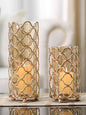 Golden Glass Flower Vase