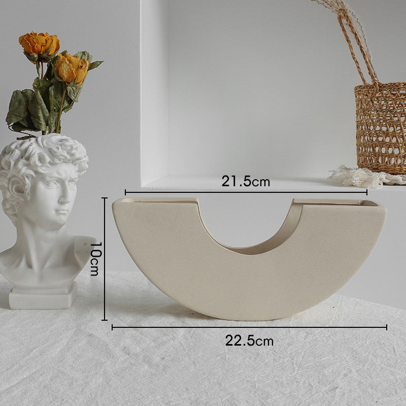 Abstract Neutral Ceramic Vases