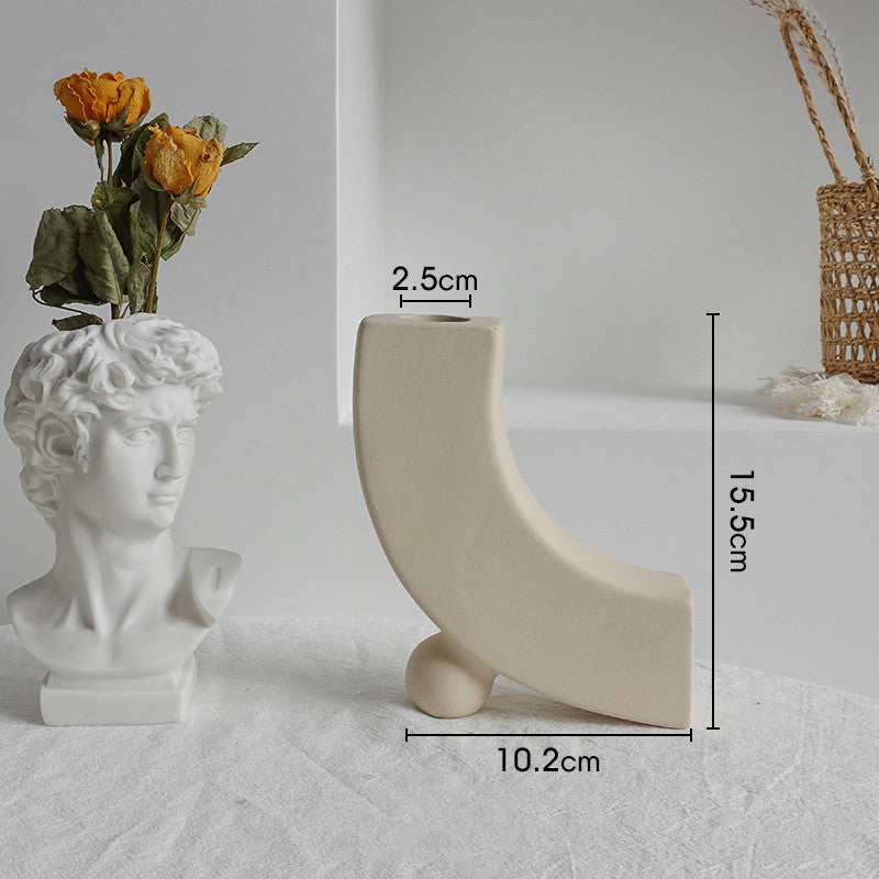 Abstract Neutral Ceramic Vases