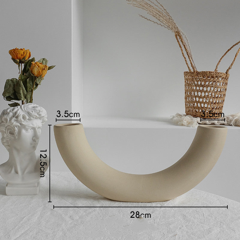 Abstract Neutral Ceramic Vases