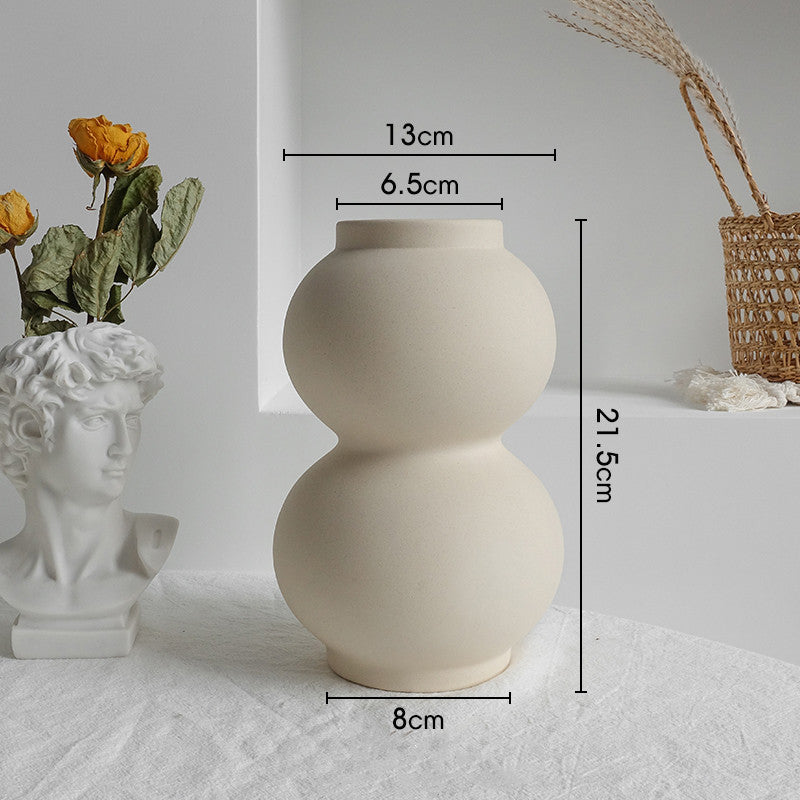Abstract Neutral Ceramic Vases