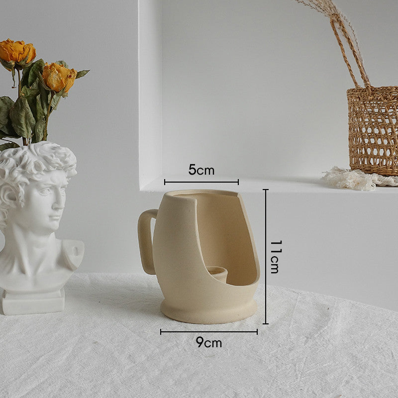 Abstract Neutral Ceramic Vases