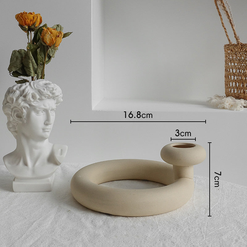 Abstract Neutral Ceramic Vases