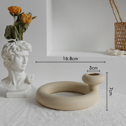 Abstract Neutral Ceramic Vases