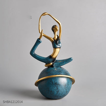 Maison's Modern Ceramic Yoga Girl Figurine