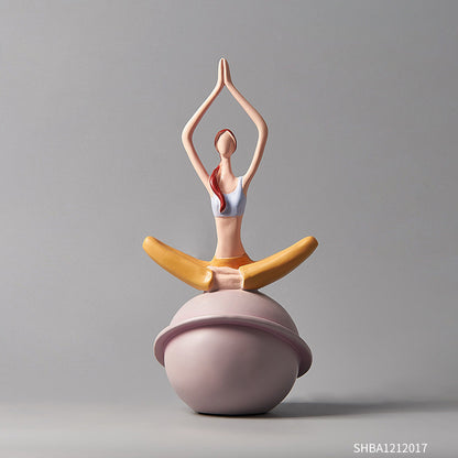 Maison's Modern Ceramic Yoga Girl Figurine