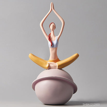 Maison's Modern Ceramic Yoga Girl Figurine