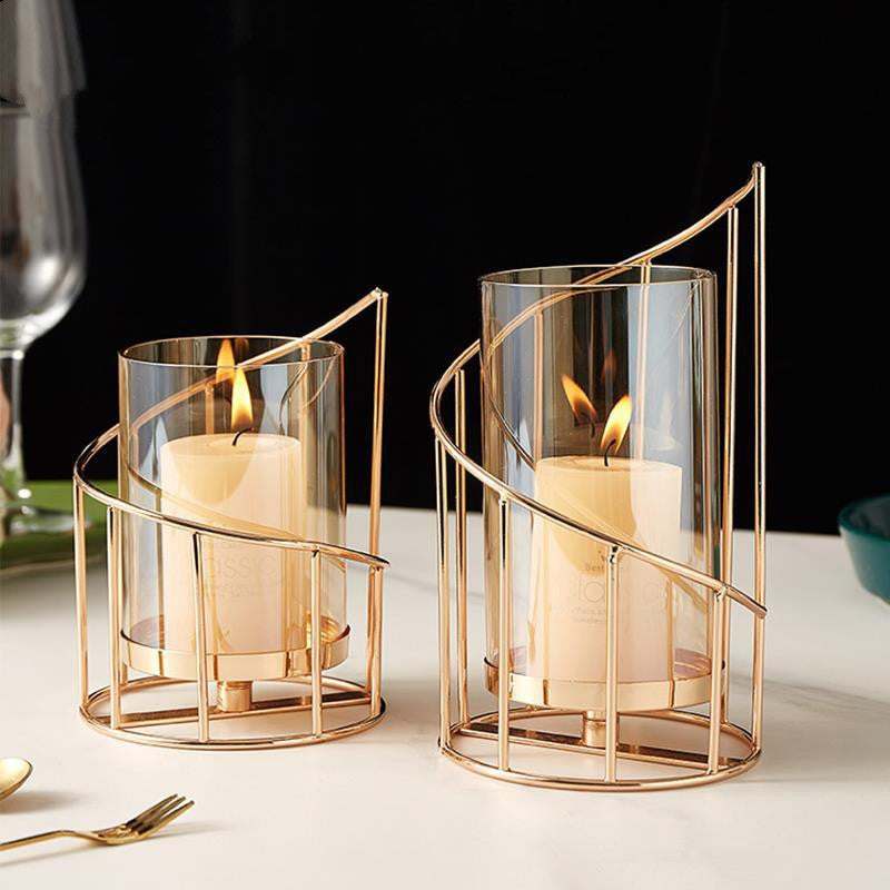 Romantic Gold Candle Holder