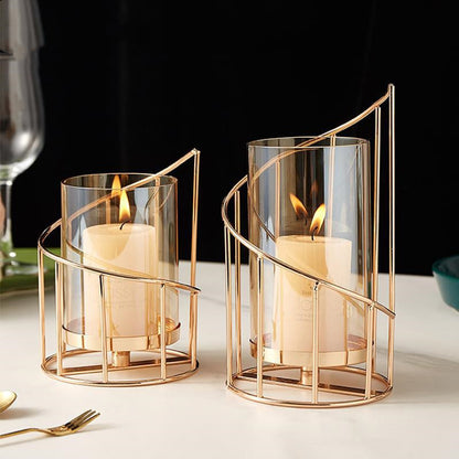 Romantic Gold Candle Holder