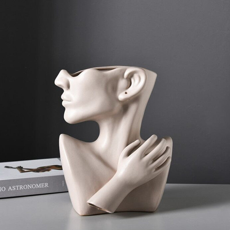 Maison's Abstract Face Flower Vase