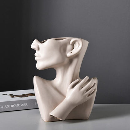 Maison's Abstract Face Flower Vase