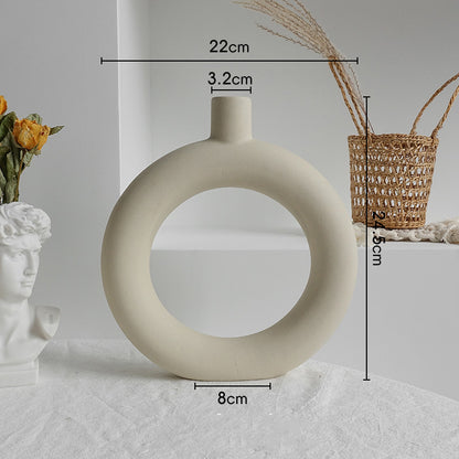 Abstract Neutral Ceramic Vases